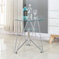Metal Contemporary Round Dining Table Glass Top Table for Home Clearhalo ' dining_table' 'Dining Tables & Seating' 'Dining Tables' 'furn' 'furn_dining_table' 'Furniture' 'furniture_dining_table' 'Kitchen & Dining Furniture' 'kitchen&dining_furn' 'kitchen' 'kitchen_dining_table' 1200x1200_e0fd6f9a-7f39-4799-b676-b7c9655a50ee