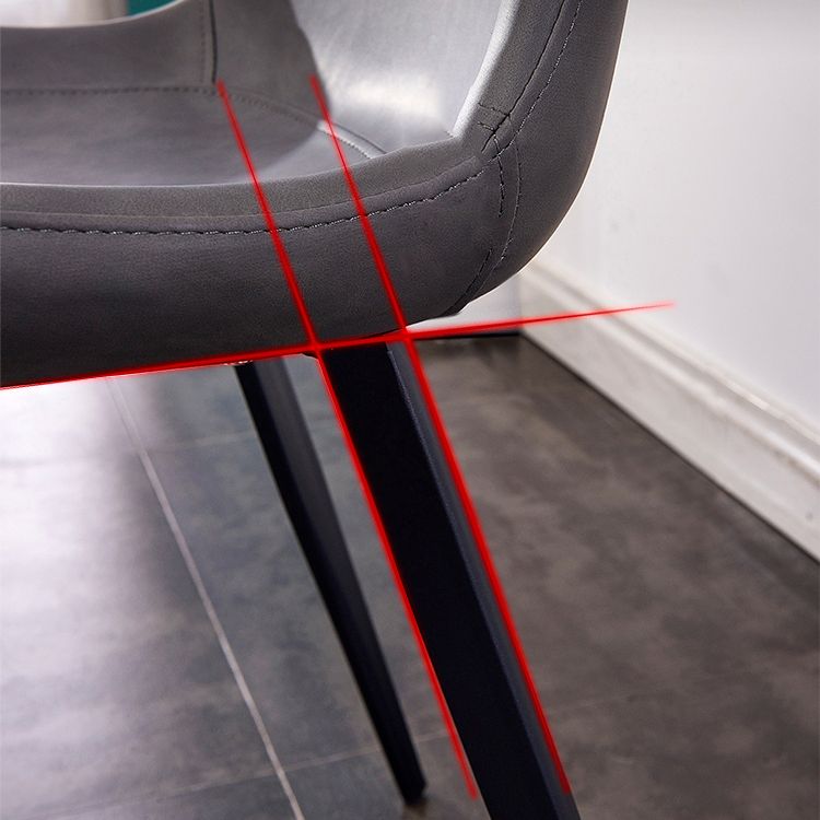 Industrial Style Leather Dining Chairs Solid Back Armless Side Chairs for Home Use Clearhalo ' kitchen&dining_furn' 'Dining Chairs' 'Dining Tables & Seating' 'dining_chair' 'furn' 'furn_dining_chair' 'Furniture' 'furniture_dining_chair' 'Kitchen & Dining Furniture' 'kitchen' 1200x1200_e0fed5d1-ea89-4182-9bc0-c03e002d29a3