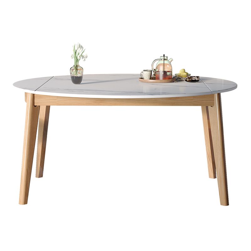 Modern Round Dining Table White Sintered Stone Dining Table with Wooden Base Clearhalo ' dining_table' 'Dining Tables & Seating' 'Dining Tables' 'furn' 'furn_dining_table' 'Furniture' 'furniture_dining_table' 'Kitchen & Dining Furniture' 'kitchen&dining_furn' 'kitchen' 'kitchen_dining_table' 1200x1200_e0fee992-58e7-495c-a3ae-4b7f949197c6