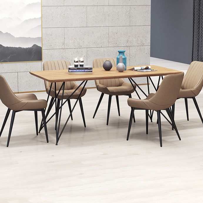 Modern Style Upholstered Armless Dining Chairs Solid Back Side Chairs for Home Use Clearhalo ' kitchen&dining_furn' 'Dining Chairs' 'Dining Tables & Seating' 'dining_chair' 'furn' 'furn_dining_chair' 'Furniture' 'furniture_dining_chair' 'Kitchen & Dining Furniture' 'kitchen' 1200x1200_e0ffbeb4-6191-4a2f-945f-20517d0c42e3