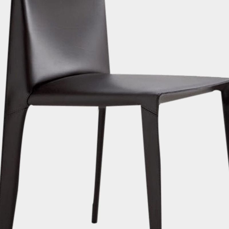 Chaise d'appoint moderne et Simple, en Faux cuir, sans accoudoirs, pour salle à manger, chambre à coucher
