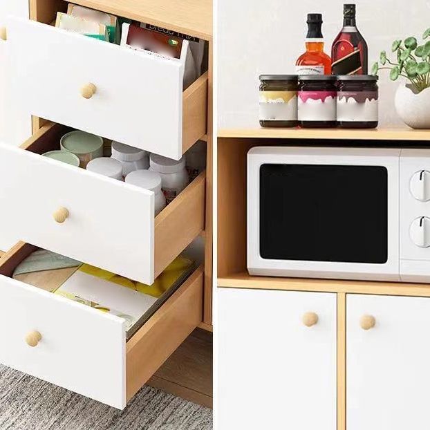 Contemporary Style Sideboard Engineered Wood Dining Sideboard with Storage Clearhalo 'buffet_sideboard' 'Buffets & Sideboards' 'furn' 'furn_buffet_sideboard' 'Furniture' 'Kitchen & Dining Furniture' 1200x1200_e102f549-33f5-40bf-b2d8-bd067fbeb7b7