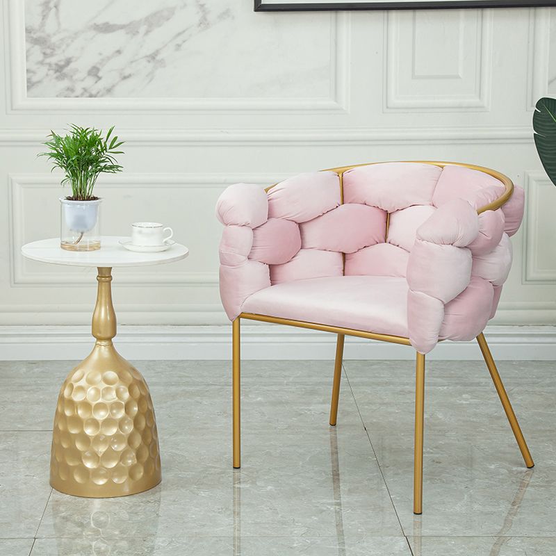 Glam Metal Dining Room Chair Velvet Dining Side Chair for Home Use Clearhalo 'Dining Chairs' 'Dining Tables & Seating' 'dining_chair' 'furn' 'furn_dining_chair' 'Furniture' 'Kitchen & Dining Furniture' 1200x1200_e103bd64-bc4f-40f3-a684-d5a64c18d065