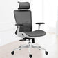Chaise de bureau rotative en maille avec dossier haut noir, chaise de travail avec roulettes