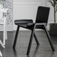 Contemporary Dining Plastic Chairs Armless Chair with Wood Legs for Home