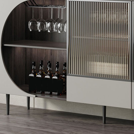 Glam White Top Buffet Sideboard Armates Porte in vetro a buffet per soggiorno per soggiorno