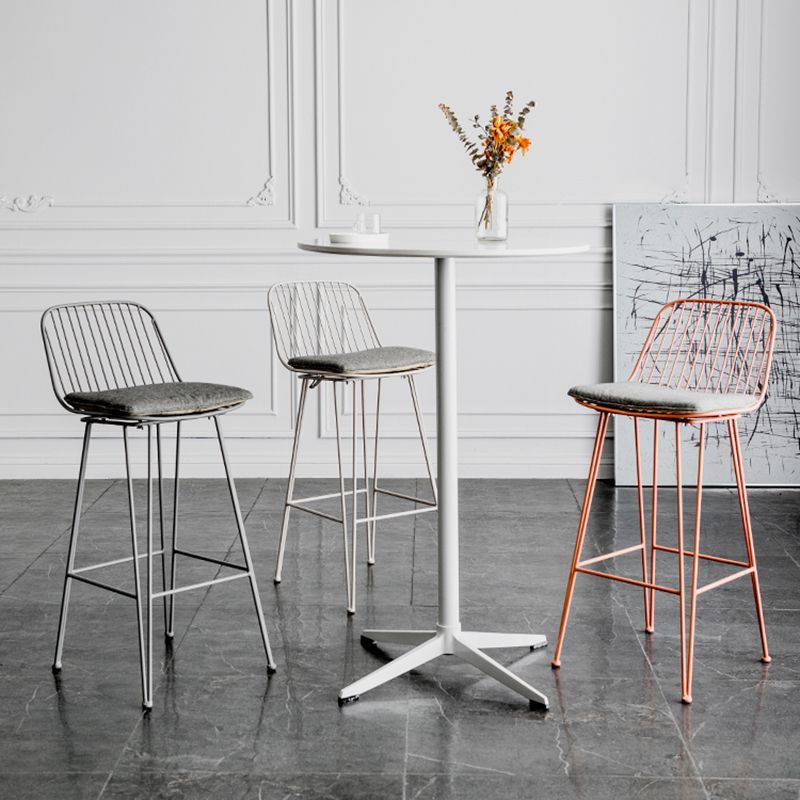 Industrial Iron Simple Barstool 26" H Indoor Tall Stool with Rectangle Seat Clearhalo 'Bar Furniture' 'Bar Stools' 'bar_stools' 'furn' 'furn_bar_stools' 'furniture_bar_stools' 'Kitchen & Dining Furniture' 'kitchen&dining_furn' 'kitchen' 'kitchen_furn' Furniture' 1200x1200_e106595c-7f18-47b1-b04d-ccc2d998ff42