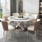 Faux Leather Dining Chairs Modern Parsons Armless Chair for Dining Room