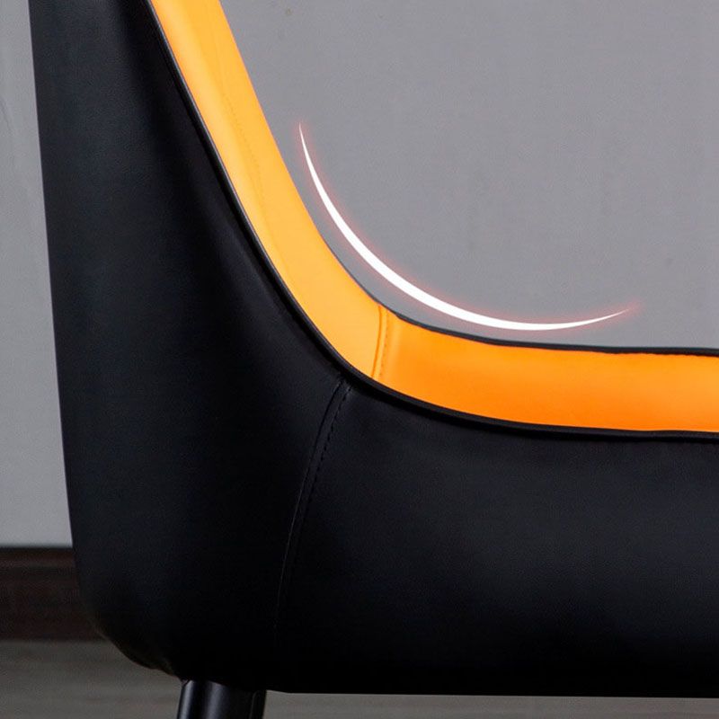 Scandinavian Upholstered Dining Chairs Arm Solid Back Dining Side Chair Clearhalo 'Dining Chairs' 'Dining Tables & Seating' 'dining_chair' 'furn' 'furn_dining_chair' 'Furniture' 'Kitchen & Dining Furniture' 1200x1200_e108ac40-e10b-41f9-8da4-93a66685821e