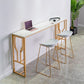 Tavolo da bar Glam ad altezza bar con gambe dorate e tavolo da bar con base in metallo