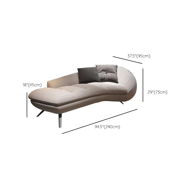 Modern Solid Color Chaise Lounge Couch Upholstered Chaise Lounge Clearhalo 'Chairs & Seating' 'Chaise Lounge' 'chaise_lounge' 'furn' 'furn_chaise_lounge' 'Furniture' 'Living Room Furniture' 1200x1200_e10f01bf-1c81-4a24-abfe-a0b133feea06