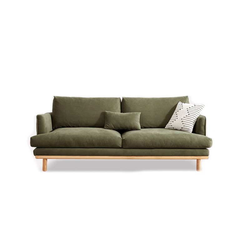 Nordic Fabric Square Arm Standard Sofa Loose Back Settee with Wooden Legs Clearhalo 'furn' 'furn_sofas' 'Furniture' 'furniture_sofas' 'Living Room Furniture' 'Sofa' 'sofas' 1200x1200_e10f2c40-fc0d-4b43-afcf-89d9995438dc