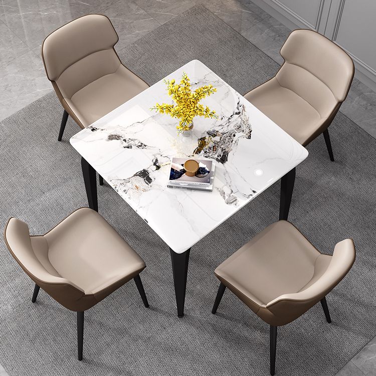 4-foot Stone Dinning Table Industrial Style Square Furniture for Indoor Clearhalo ' dining_table' 'Dining Tables & Seating' 'Dining Tables' 'furn' 'furn_dining_table' 'Furniture' 'furniture_dining_table' 'Kitchen & Dining Furniture' 'kitchen&dining_furn' 'kitchen' 'kitchen_dining_table' 1200x1200_e10f840b-5e63-41de-977c-be8ca8465506