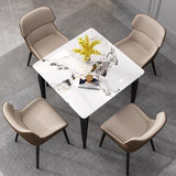 4-foot Stone Dinning Table Industrial Style Square Furniture for Indoor Clearhalo ' dining_table' 'Dining Tables & Seating' 'Dining Tables' 'furn' 'furn_dining_table' 'Furniture' 'furniture_dining_table' 'Kitchen & Dining Furniture' 'kitchen&dining_furn' 'kitchen' 'kitchen_dining_table' 1200x1200_e10f840b-5e63-41de-977c-be8ca8465506
