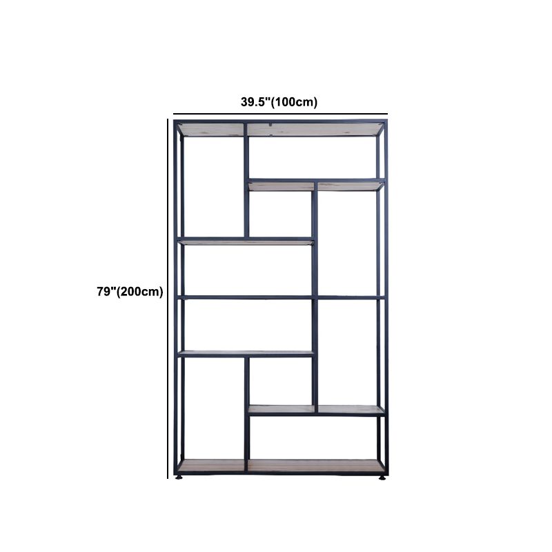 Scaffale moderno a pavimento in ferro Scaffale per libri Etagere largo 12 pollici