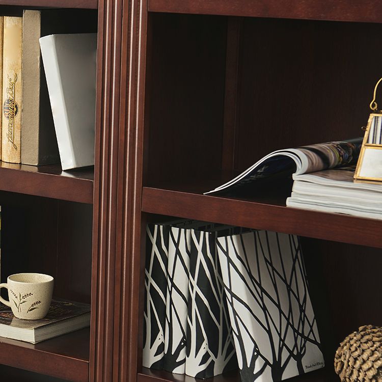 Contemporary Style Bookshelf Solid Wood Closed Back Bookcase for Office and Home Clearhalo 'Bookcases' 'furn' 'furn_bookcases' 'Furniture' 'furniture_bookcases' 'Office Furniture' 1200x1200_e112ac41-1847-4552-95f3-bec4b62f93ad