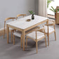 Rectangle Home Dining Table Simplicity Dinner Room Sintered Stone Table with 4 Wood Legs Clearhalo ' dining_table' 'Dining Tables & Seating' 'Dining Tables' 'furn' 'furn_dining_table' 'Furniture' 'furniture_dining_table' 'Kitchen & Dining Furniture' 'kitchen&dining_furn' 'kitchen' 'kitchen_dining_table' 1200x1200_e112cc67-0883-445f-b4e5-c88ca49e1d37