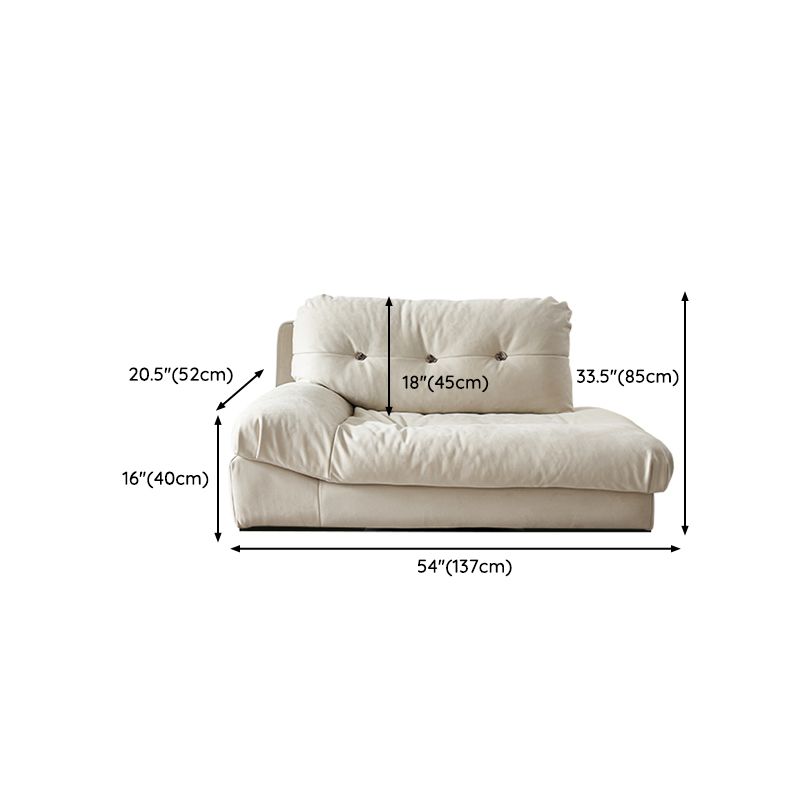 Woonkamer witte chaise vierkante armleuning moderne chaise longue met stoffering