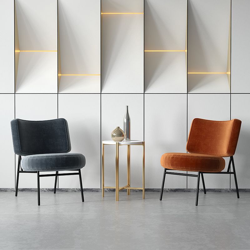 Glam Style 26" Wide Fixed Back 4 Legs Sponge Armless Side Chair