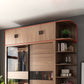 Brown Wardrobe Closet Engineered Wood Storage Cabinet for Bedroom