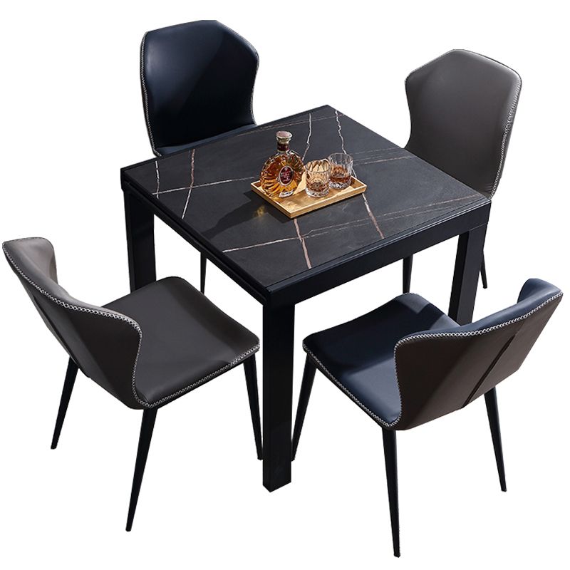 Industrial Square 31.5"W Dinner Table Stone Extendable Dining Room Collection