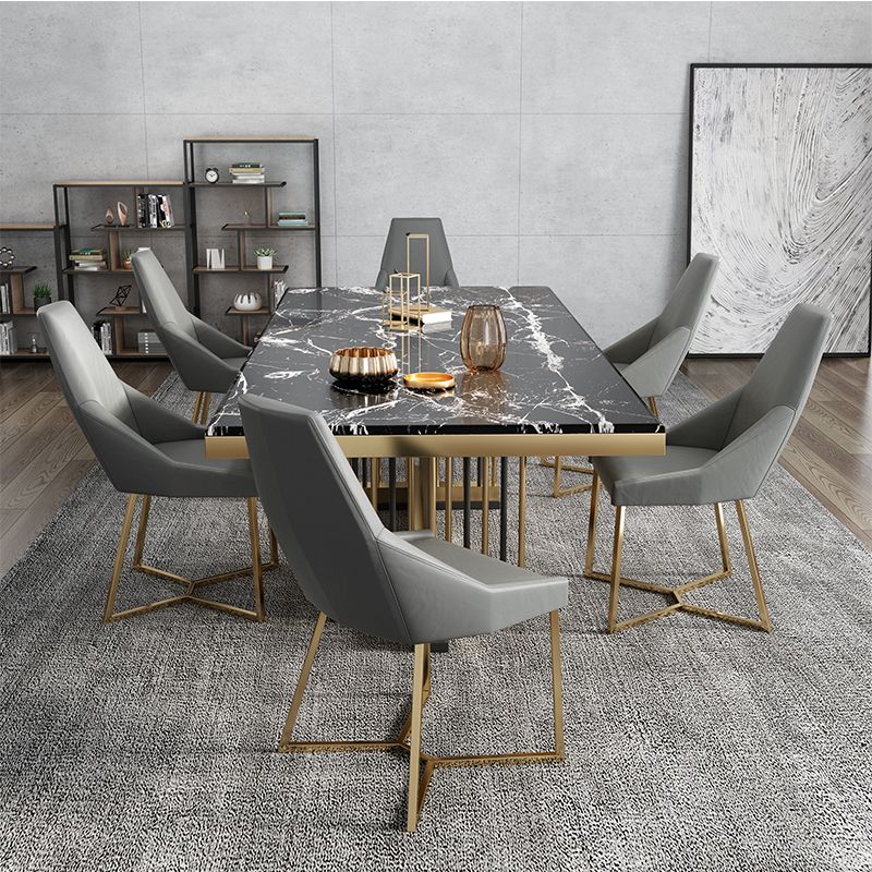 Rectangle Traditional Luxury Dining Table Sintered Stone Table Clearhalo ' dining_table' 'Dining Tables & Seating' 'Dining Tables' 'furn' 'furn_dining_table' 'Furniture' 'furniture_dining_table' 'Kitchen & Dining Furniture' 'kitchen&dining_furn' 'kitchen' 'kitchen_dining_table' 1200x1200_e117d8d4-4f75-44b5-ac0f-9b7055e3c145