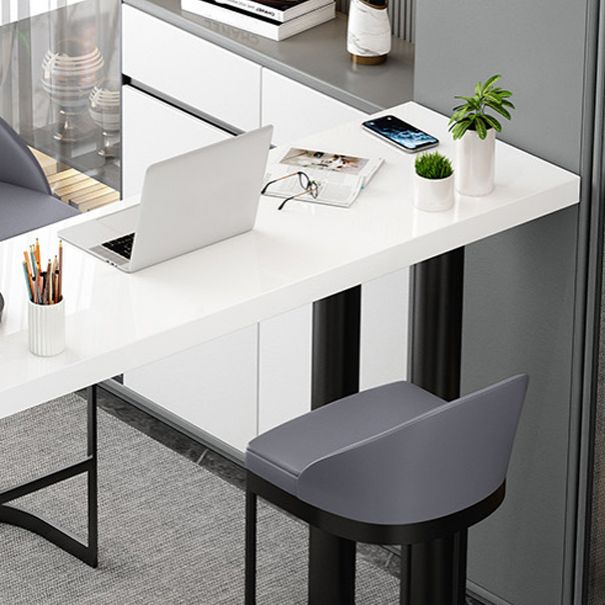 White Modern Style Specialty Bar Table in Faux Marble and Wood Milk Tea Shop Bar Table Clearhalo 'Bar Furniture' 'Bar Tables' 'bar_tables' 'furn' 'furn_bar_tables' 'Furniture' 'furniture_bar_tables' 'Kitchen & Dining Furniture' 1200x1200_e1191a2c-eaa9-4f8e-b099-d1ceb3edf774