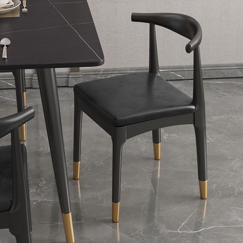 Nordic 1/4/5/7 Pieces Dining Set Sintered Stone Top Table with Leather Chairs Clearhalo 'Dining Room Sets' 'Dining Tables & Seating' 'dining_room_set' 'furn' 'furn_dining_room_set' 'Furniture' 'furniture_dining_room_set' 'Kitchen & Dining Furniture' 'kitchen&dining_furn' 'kitchen' 1200x1200_e119e762-1496-49e4-9cab-6fe6728fb245