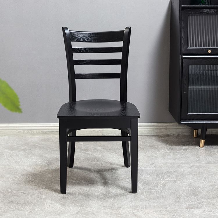 Traditional Wood Dining Side Chair 16.5'' Wide Ladder Back Chair for Home Use Clearhalo ' kitchen&dining_furn' 'Dining Chairs' 'Dining Tables & Seating' 'dining_chair' 'furn' 'furn_dining_chair' 'Furniture' 'furniture_dining_chair' 'Kitchen & Dining Furniture' 'kitchen' 1200x1200_e11a98ec-7db3-47c1-aece-274b5066253e