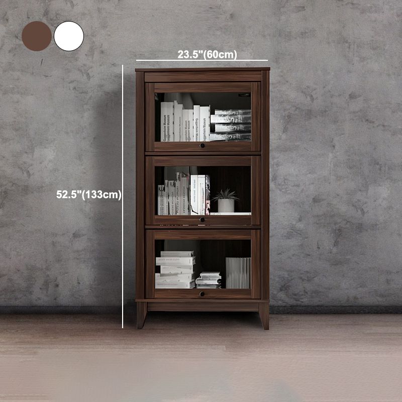 Wood Barrister Bookcase Contemporary Vertical Book Shelf with Doors Clearhalo 'Bookcases' 'furn' 'furn_bookcases' 'Furniture' 'furniture_bookcases' 'kitchen' 'kitchen_bookcases' 'Living Room Furniture' 'Office Furniture' 1200x1200_e11ac4cc-5ba1-4f6c-b702-dbac37be67be