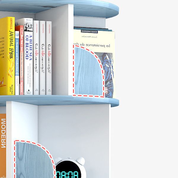 Moderne houten roteerbare boekenkast Studieruimte Geometrische boekenplank