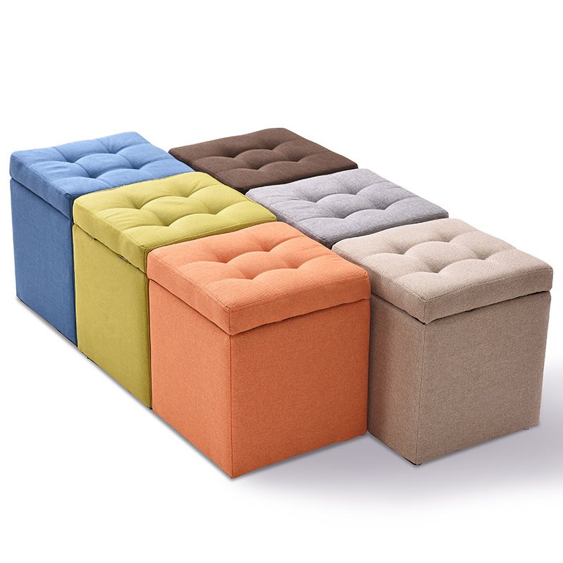 Tufted Mildew Resistant Ottoman Faux Leather Square Mid-Century Modern Cube Ottoman Clearhalo 'furn' 'furn_ottomans_poufs' 'Furniture' 'Living Room Furniture' 'Ottomans & Poufs' 'ottomans_poufs' 1200x1200_e11c7d77-d2ca-4006-9432-92fab465a9f6