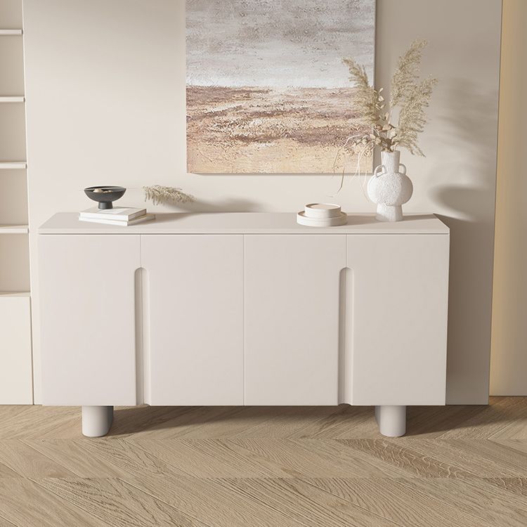 Servidor contemporáneo de comedor de madera de Faux Server con luces para el comedor