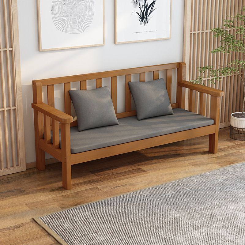 Recessed Arm Sofa with Light-grey Upholstery 22" Wide 33" Wide Clearhalo 'Furniture' 'furniture_sofas' 'kitchen' 'kitchen_sofas' 'Living Room Furniture' 'Sofa' 'sofas' 1200x1200_e11e85e2-b8ba-4225-b4e7-b4f3c7131c3a