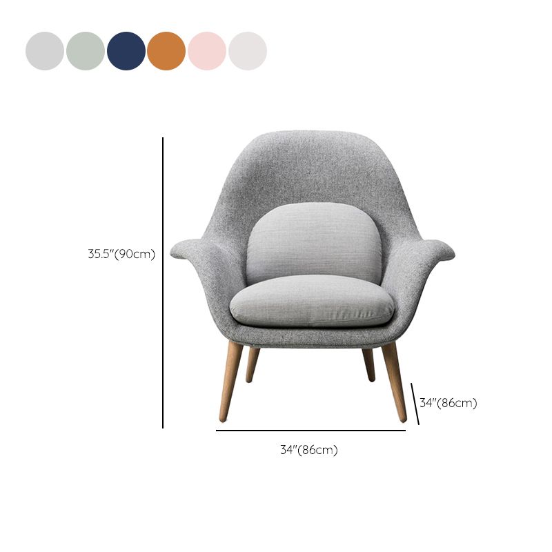 Moderner Essstuhl Leinen Parsons Armstuhl für Wohnzimmer