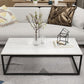 Glam Coffee Table with Metal Frame Base and Marble Top in White Clearhalo 'Coffee & Accent Tables' 'Coffee Tables' 'coffee_tables' 'furn' 'furn_coffee_tables' 'Furniture' 'Living Room Furniture' 1200x1200_e1206c3a-5f69-49ac-b968-943dbf103de3