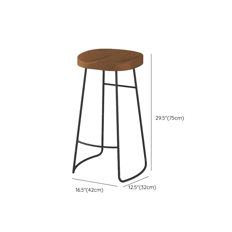Modern Style Counter Stool Saddle Seat Backless Bar Stool for Indoor Clearhalo 'Bar Furniture' 'Bar Stools' 'bar_stools' 'furn' 'furn_bar_stools' 'Furniture' 'Kitchen & Dining Furniture' 1200x1200_e12085a7-5188-4763-a50a-f6f7c57e2bc5