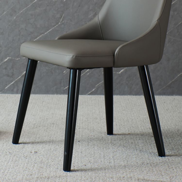 Contemporary Wood Dining Room Chairs PU Leather Dining Chairs for Home Use Clearhalo 'Dining Chairs' 'Dining Tables & Seating' 'dining_chair' 'furn' 'furn_dining_chair' 'Furniture' 'Kitchen & Dining Furniture' 1200x1200_e121efa3-9ad8-4412-9e9a-d092fc594f32