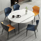 Sintered Stone Top Extendable Round Table for Restaurant Modern Dining Table in White with 4 Legs Clearhalo ' dining_table' 'Dining Tables & Seating' 'Dining Tables' 'furn' 'furn_dining_table' 'Furniture' 'furniture_dining_table' 'Kitchen & Dining Furniture' 'kitchen&dining_furn' 'kitchen' 'kitchen_dining_table' 1200x1200_e12209b9-3690-42a8-ba12-6569007a87cb