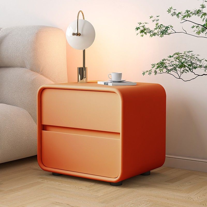 Massives Holzbett Nachttisch zeitgenössischer Nachtkabine mit 2 Schubladen