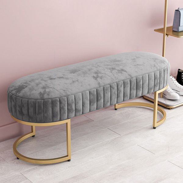 15.7" W Upholstered Ottoman Bench Glam Cushioned Seating Bench Clearhalo 'Benches' 'Chairs & Seating' 'furn' 'furn_benches' 'Furniture' 'Living Room Furniture' 1200x1200_e123602c-40ac-4948-bdef-f3c4ffd29ea5