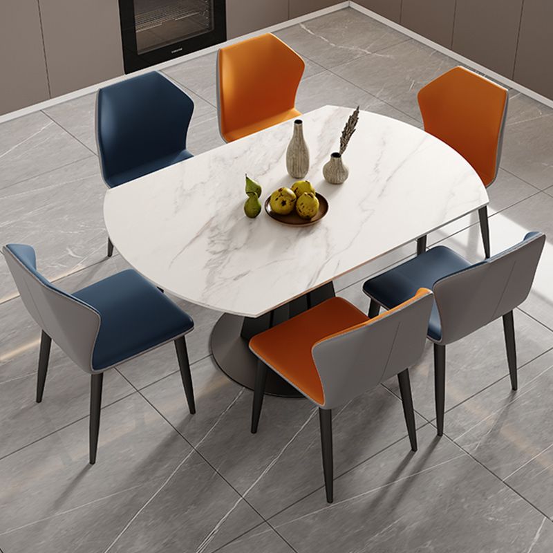 Modern 1/3/4/5/7 Pieces Round Dining Table Set with Sintered Stone Dinette Set Clearhalo 'Dining Room Sets' 'Dining Tables & Seating' 'dining_room_set' 'furn' 'furn_dining_room_set' 'Furniture' 'furniture_dining_room_set' 'Kitchen & Dining Furniture' 'kitchen&dining_furn' 'kitchen' 1200x1200_e123d17a-0326-4f0e-b563-b4229d60324a