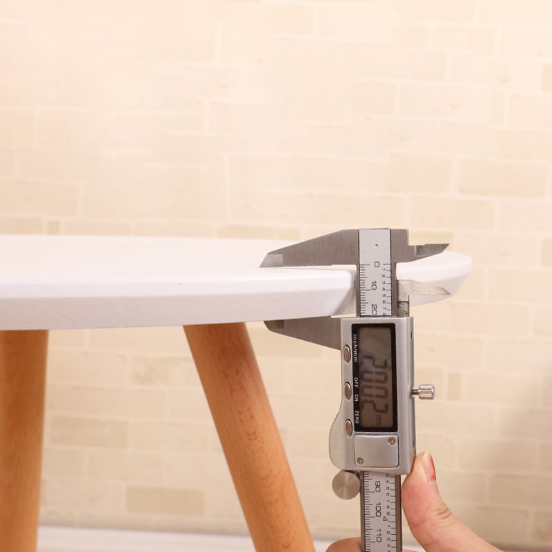 Scandinavian Round Wooden Top Side Table 19.68" Tall 3 Legs End Table