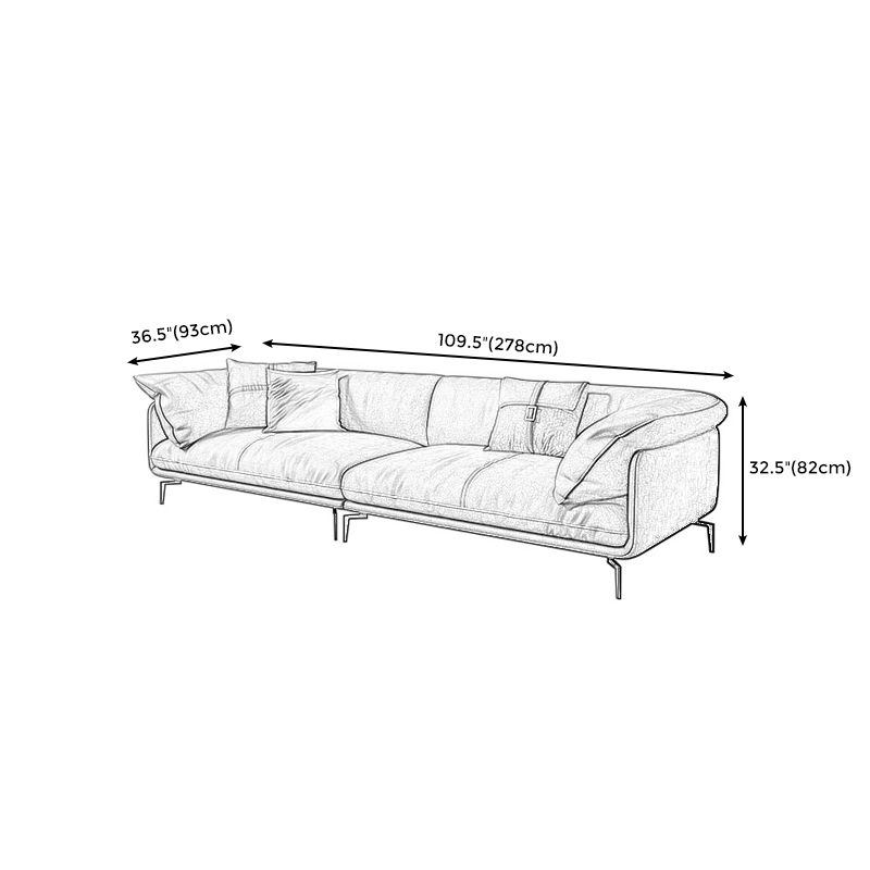 32" High Modern Faux Leather Tuxedo Arm Standard Sofa with Cushions for Apartment Clearhalo 'furn' 'furn_sofas' 'Furniture' 'furniture_sofas' 'Living Room Furniture' 'Sofa' 'sofas' 1200x1200_e1253710-02b6-49f6-94d4-9a9597db292b