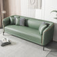 Contemporary Tuxedo Arm Sofa with Tight Back and 2 Pillows for Apartment