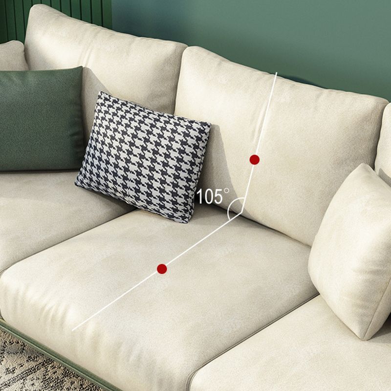 Luxueux en faux cuir sectionnel 3/4 34.25 "Haut-canapé en coupe