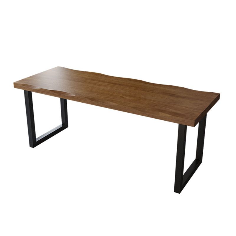 Rectangular Shaped Office Writing Desk Pine with 2 Legs in Brown Clearhalo 'furn' 'furn_office_desk' 'Furniture' 'Office Desks' 'Office Furniture' 'office_desk' 1200x1200_e12802e7-bd45-4459-88cc-626d414d9380