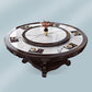 Stone Dining Table Round Dinner Table with Rubberwood Base for Dining Room Clearhalo 'Dining Tables & Seating' 'Dining Tables' 'dining_table' 'furn' 'furn_dining_table' 'Furniture' 'Kitchen & Dining Furniture' 1200x1200_e128d0c1-37fe-40d1-9fb9-a89564eb690d