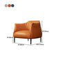Contemporary Bonded Leather Arms Included Flared Arms Accent Armchair