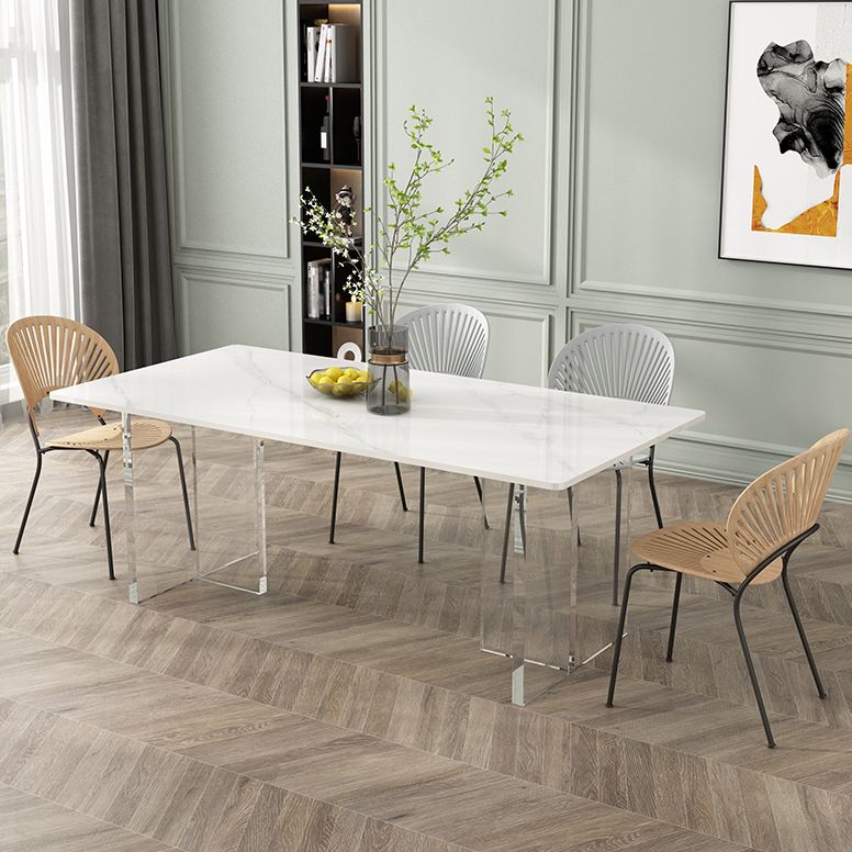 Modern 1/5/7 Pieces Dining Set Rectangle Stone Dining Table for Dining Room Clearhalo 'Dining Room Sets' 'Dining Tables & Seating' 'dining_room_set' 'furn' 'furn_dining_room_set' 'Furniture' 'furniture_dining_room_set' 'Kitchen & Dining Furniture' 1200x1200_e12b2f19-340b-4ff6-aaf3-1855cd5cae06